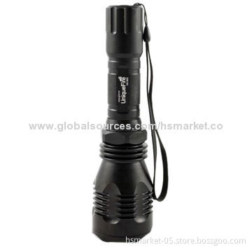Rechargeable LED flashlight, Cree R2 LED, 1 x 18650, 240lm, constant-current protection driverNew